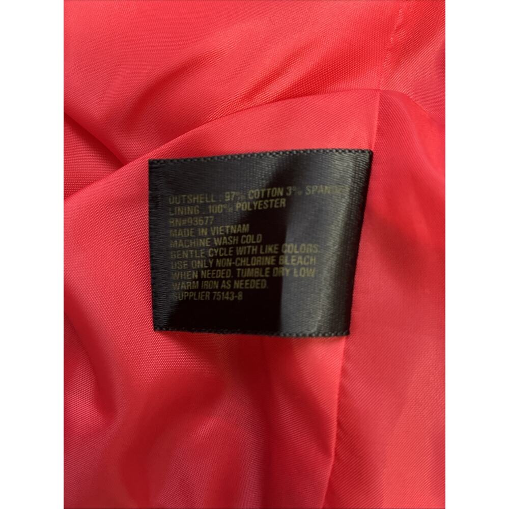 Worthington Collarless Open Front Crop Blazer Jacket Coral Pink Size 4 - Picture 7 of 7